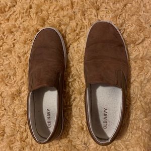 Old Navy Brown Faux Suede Slip on Sneakers